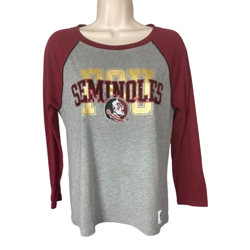 Pink Victoria Secret Collegiate Florida State Seminoles 3/4 Sleeve T Shirt SZ S